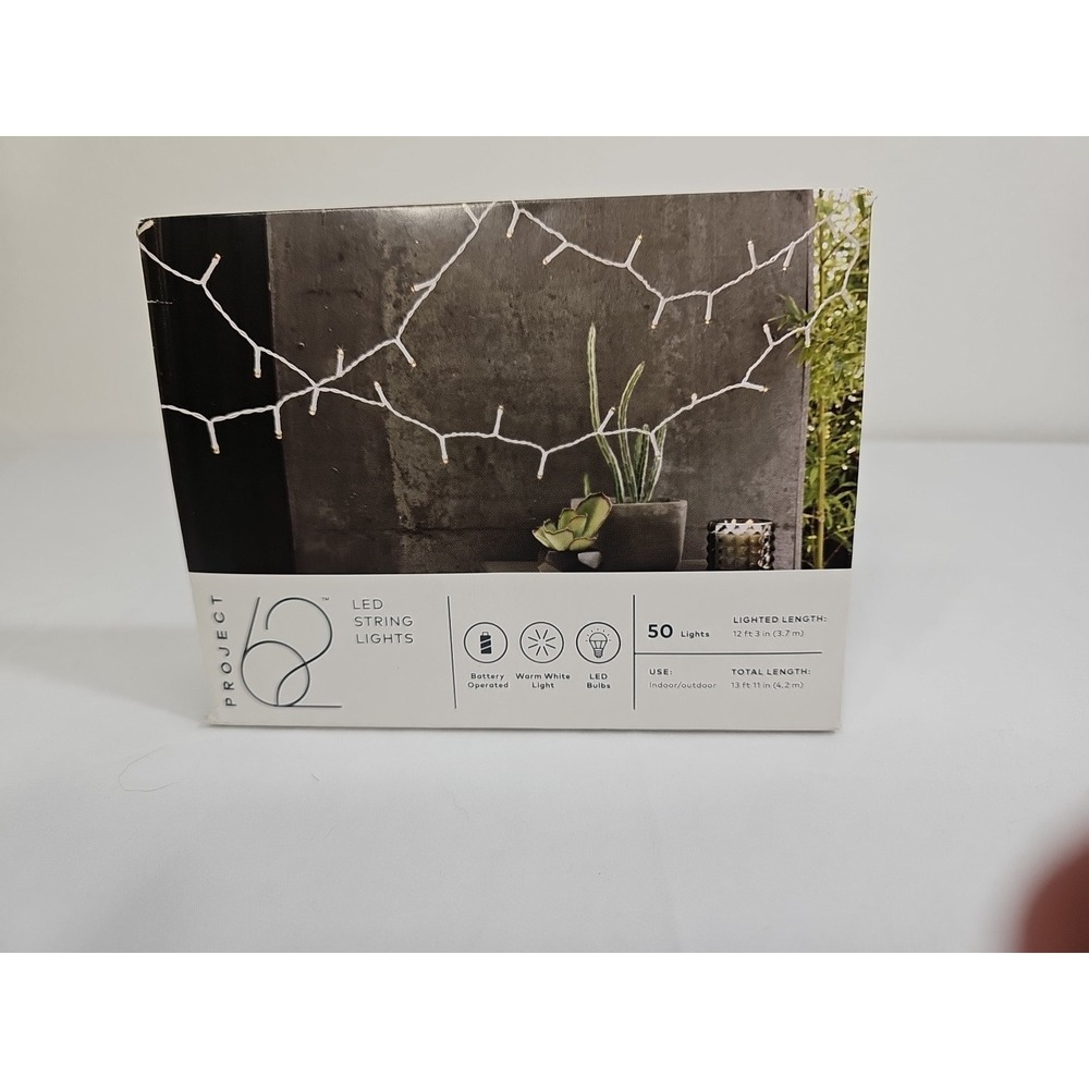Project 62 - 50 LED Lights, Battery Operated, Warm White Light, Indoor/Outside